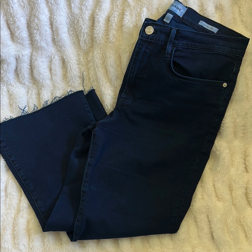 Frame Denim Blue cropped flair